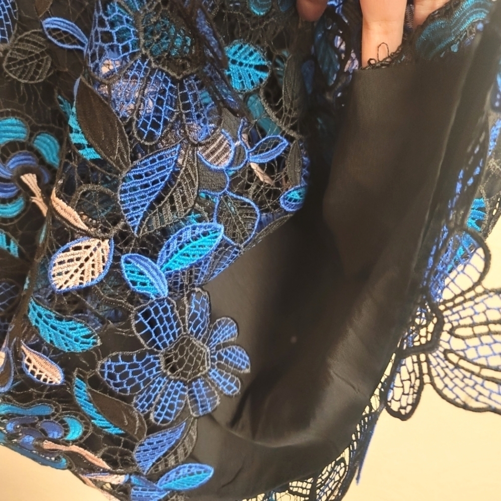 GUESS,‎ Midnight Magic Sleeveless Dress, Black/Midnight Blue Multicolor,  Size 6 - Picture 7 of 10